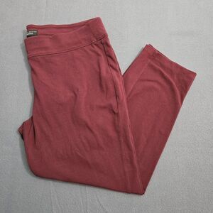 Susan Graver Weekend Women LP Red Premium Stretch Mid Rise Slim-Leg Pants